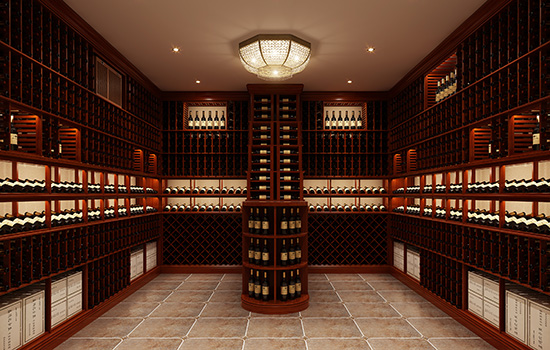 泉州市海悦府私人别墅酒窖酒柜设计效果图片